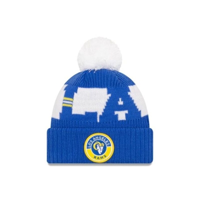 Los Angeles Rams Gorra | New Era NFL Cold Weather Sport Knit Beanie Mexico - Azules